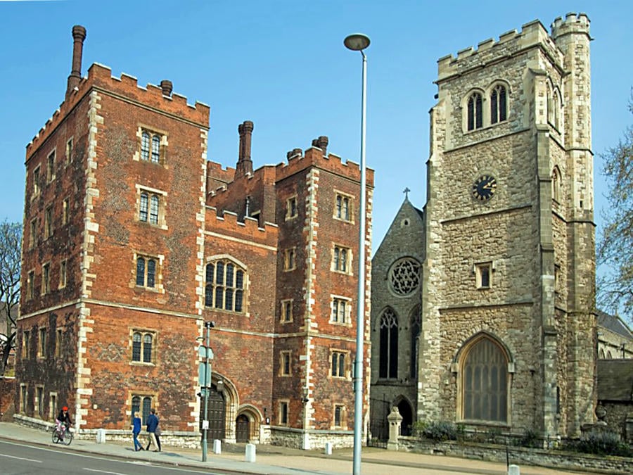 View onto the Lambeth Palace next to the Garden Museum in London