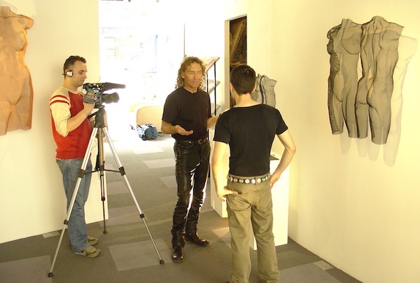 Inside art gallery in London - artist interview