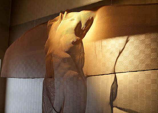 Angel sculpture at restaurant in Mayfair