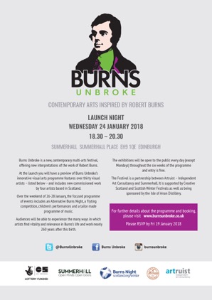 invitation to art exhibition in Scotland 2018
