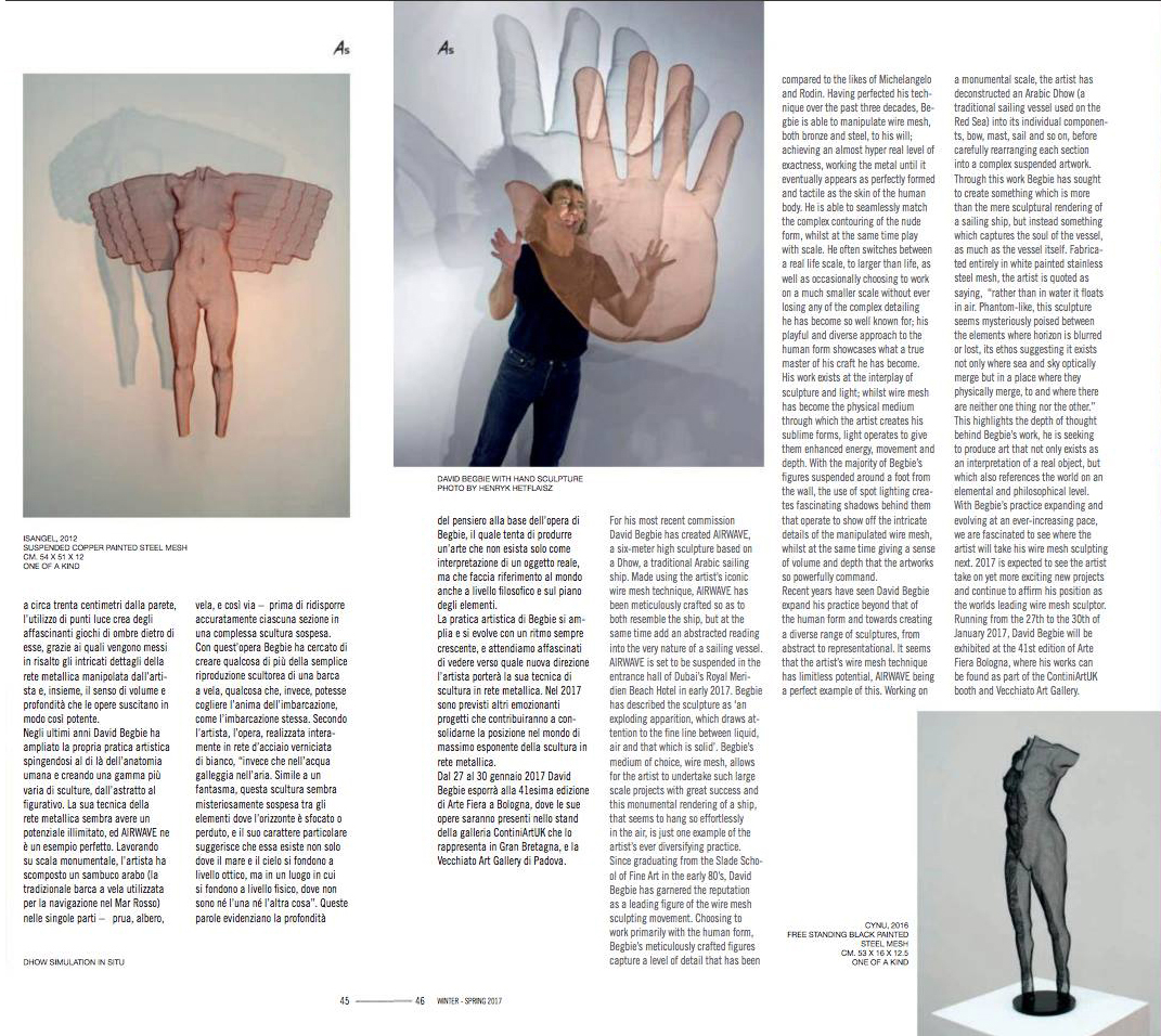 Magazine Art Style page about sculptor