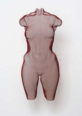 dark red nude girl torso artwork