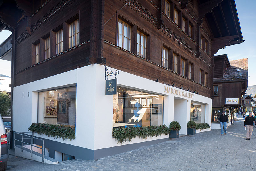 Swiss art gallery exterior in Gstaad 2018