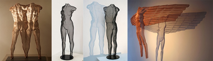 black and bronze artworks by David Begbie