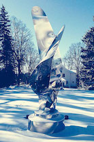 abstract david begbie sculpture snow