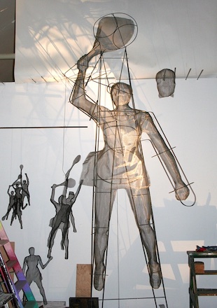 David Begbie Working in mesh GRANDSLAM Wimbledon