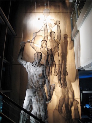 tennis sculpture suspended transparent shadow2sq