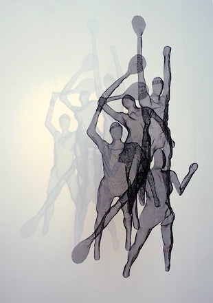 tennis shadow sculpture maquette David Begbie