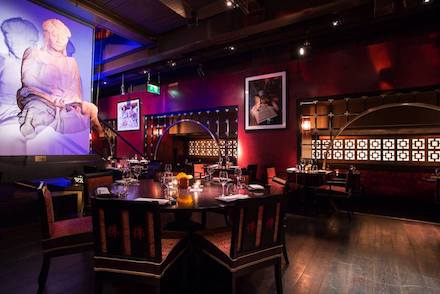 dining at buddha bar london artwork