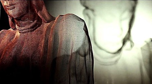 a floating Buddha sculpture and installation at Buddha Bar London